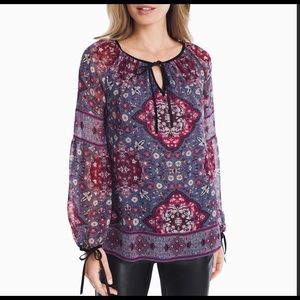 White House Black Market Boho Top Blouse